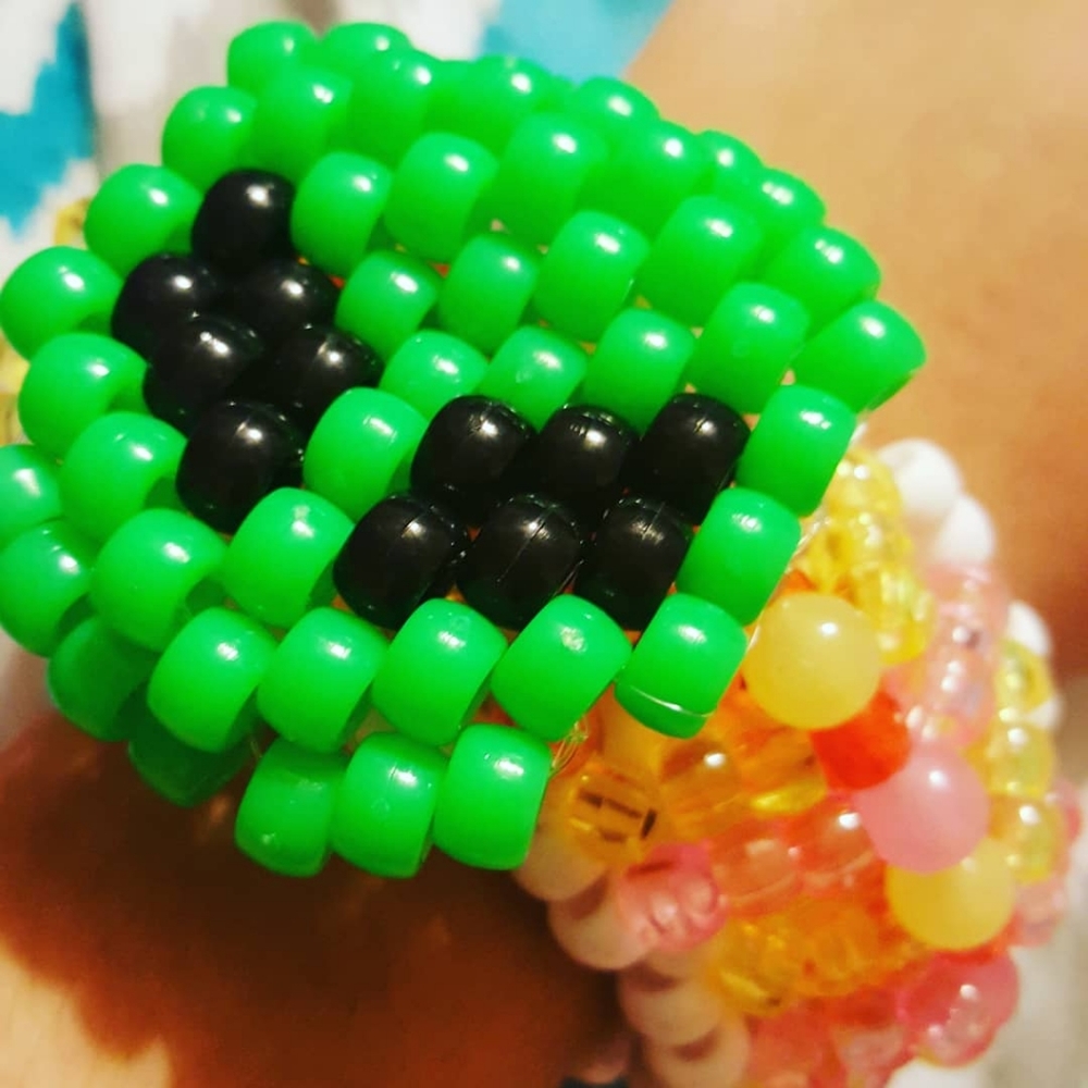 Kandi ufo 3d cuff, Handmade!